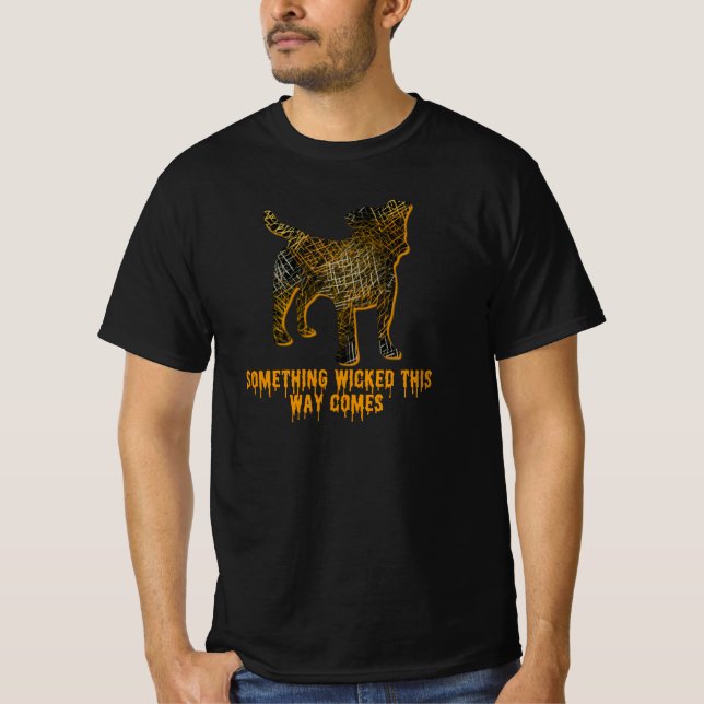 Camiseta Jack Russell Terrier Dog Silhouette Fun Halloween (Anverso)