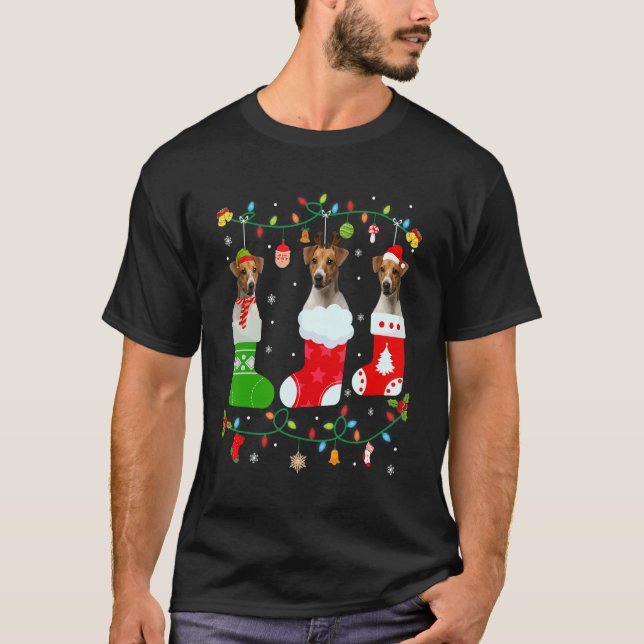 Camiseta Jack Russell Terrier Dog Tres Navidades Swe (Anverso)