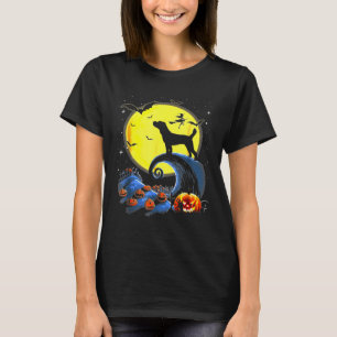 Camiseta Jack Russell Terrier Dog Y Moon Halloween