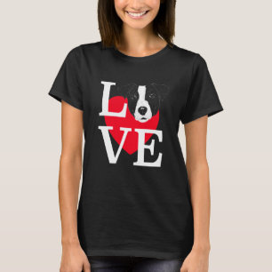 Camiseta Jack Russell Terrier Love Cute Hearte Jack Russell