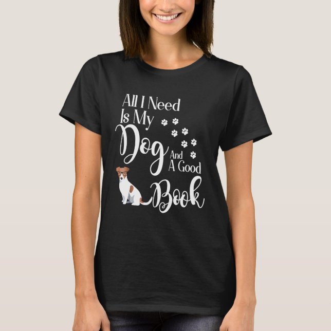 Camiseta Jack Russell Terrier me encanta leer mi libro de p (Anverso)