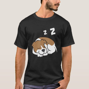 Camiseta Jack russell Terrier Pajama Cansado Cute Dormido J