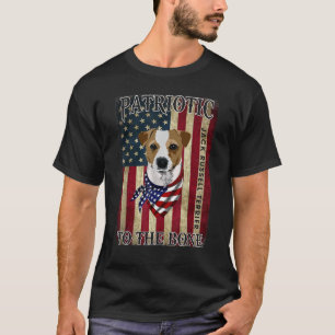 Camiseta Jack Russell Terrier Patriótico Bandera De EE. UU.