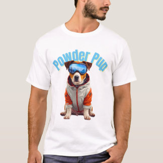 Camiseta Jack Russell Terrier Powder Pup Perro de Esquí