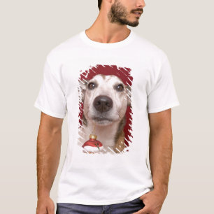 Camiseta Jack Russell Terrier que sostiene el ornamento del