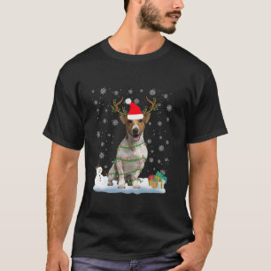 Camiseta Jack Russell Terrier Santa Navidades Luces Perro X