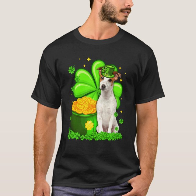 Camiseta Jack Russell Terrier Shamrock Mascota (Anverso)