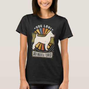 Camiseta Jack Russell Terrier Vintage Clásico Retro Perro