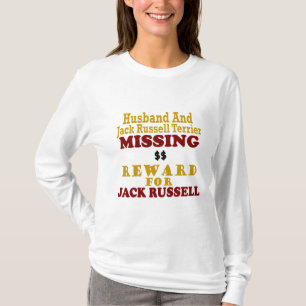 Camiseta Jack Russell Terrier y recompensa que falta del