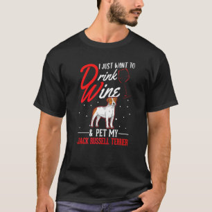 Camiseta Jack Russell Terrier y Vino