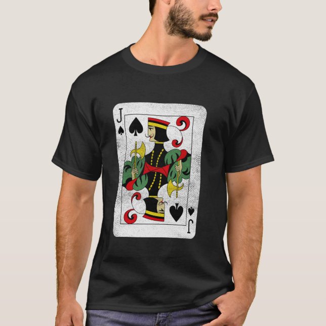 Camiseta Jack Spades Jugando Cartas como vestuario de la fi (Anverso)