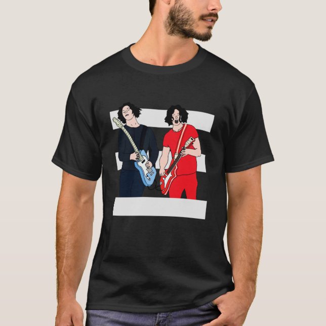 Camiseta Jack White - Las franjas blancas  (Anverso)