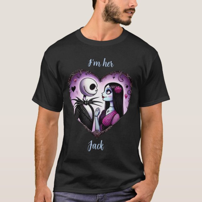 Camiseta Jack y Sally Gótico Valentine (Anverso)