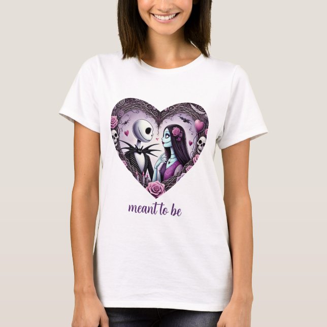Camiseta Jack y Sally Gótico Valentine (Anverso)
