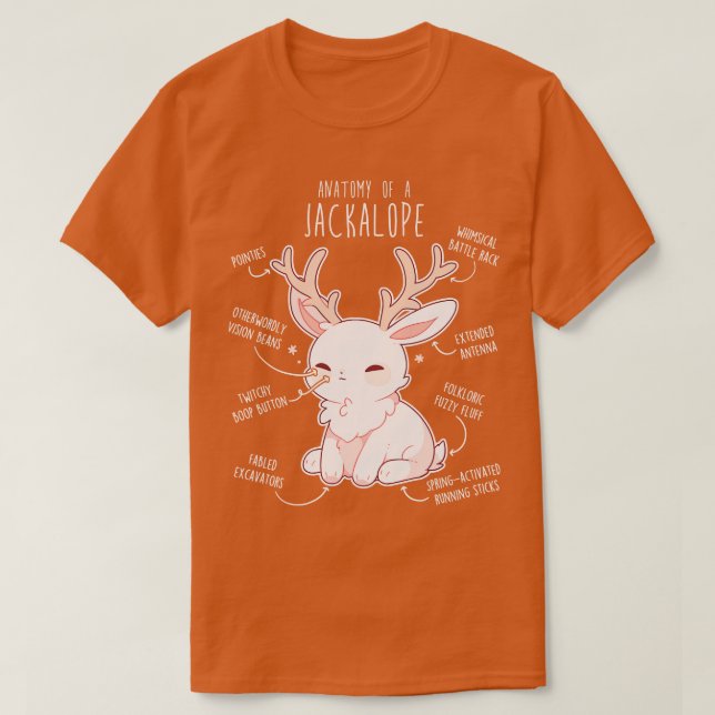Camiseta Jackalope Anatomy (Diseño del anverso)