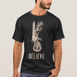 Camiseta Jackalope BELIEVE Creatura Mágica Fa mitológica