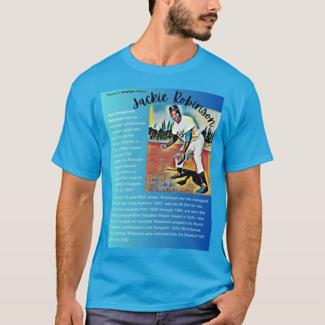 Camiseta Jackie Robinson - Figuras en la historia de Estado (Anverso)