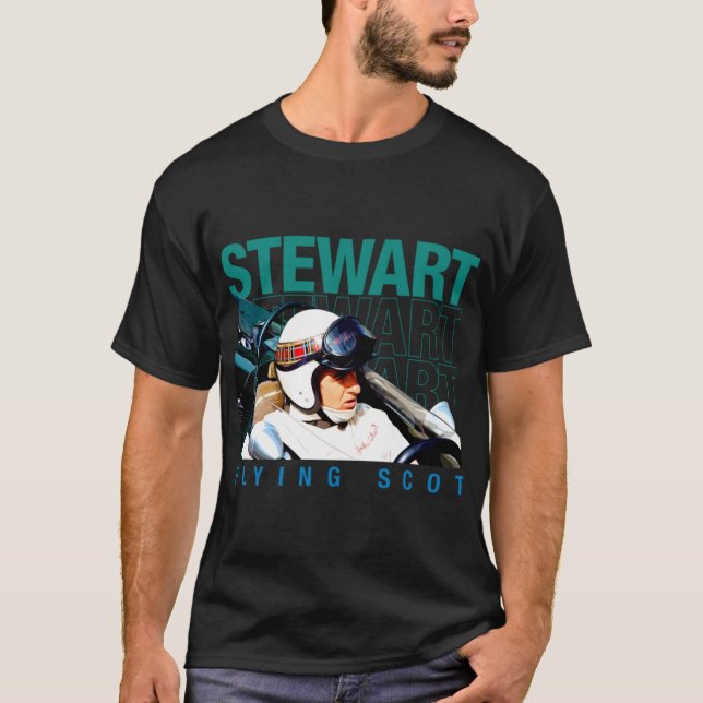 Camiseta Jackie Stewart casco F1 Campeón de los años 60 (Anverso)
