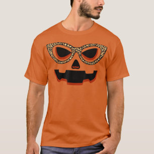 Camiseta JackOLantern Pumpkin Leopard Women Halloween Costu