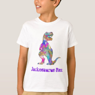 Camiseta Jackosaurus Divertido Colorido Lindo Tiranosaurio 