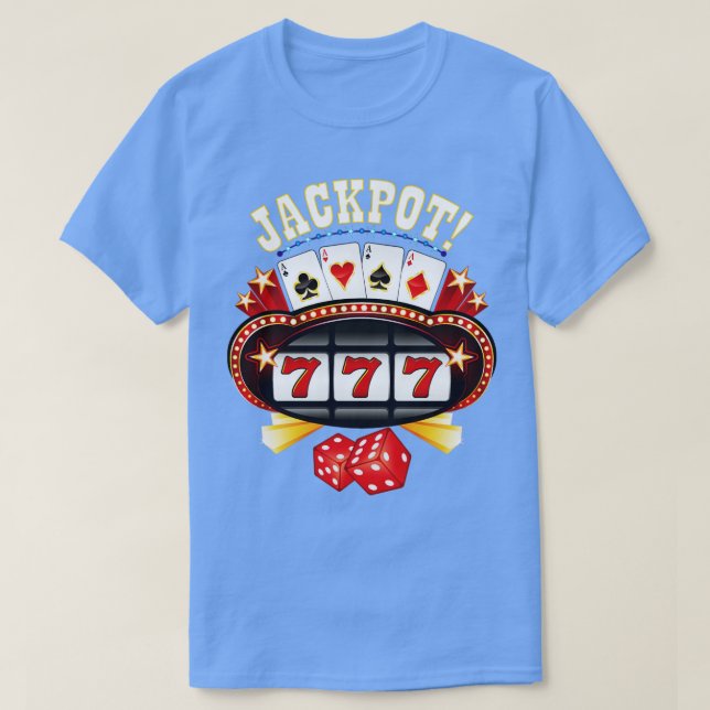 Camiseta Jackpot Gambler Gamble Player Slot Machin (Diseño del anverso)