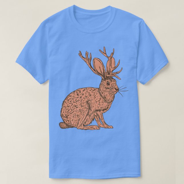 Camiseta Jackrabbit de animales salvajes retro con cuernos  (Diseño del anverso)