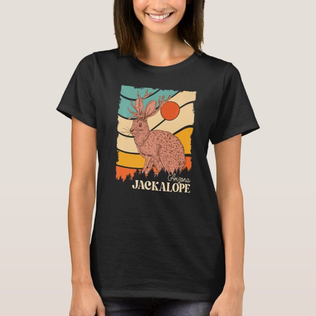 Camiseta Jackrabbit Desert Mountain Cactus Sunshine Arizona (Anverso)