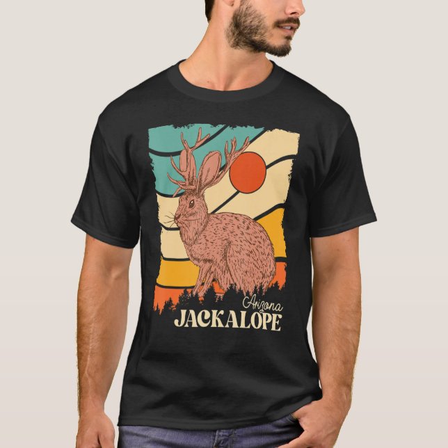 Camiseta Jackrabbit Desert Mountain Cactus Sunshine Arizona (Anverso)