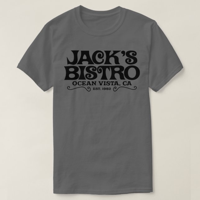Camiseta Jacks Bistro Threes Company (Diseño del anverso)