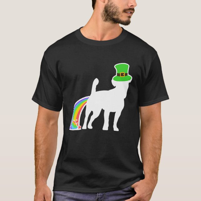 Camiseta Jackshund del Perro Arcoiris del Día de San Patric (Anverso)