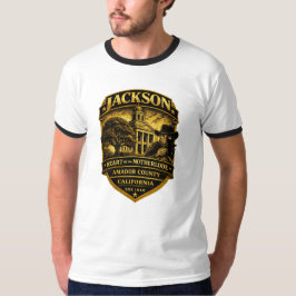 Camiseta Jackson, California – Diseño de cresta histórica