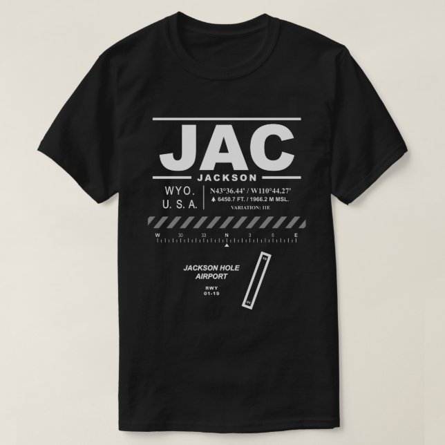 Camiseta Jackson Hole Airport JAC T-Shirt (Diseño del anverso)