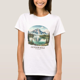 Camiseta Jackson Hole Wy Wyoming Lago Jenny Esquí Nieve