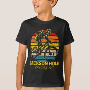 Camiseta Jackson Hole Wyoming Ciclismo de Montaña Retro Mtb