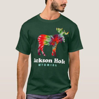 Camiseta Jackson Hole Wyoming Moose Tie Dye Gran Tetones
