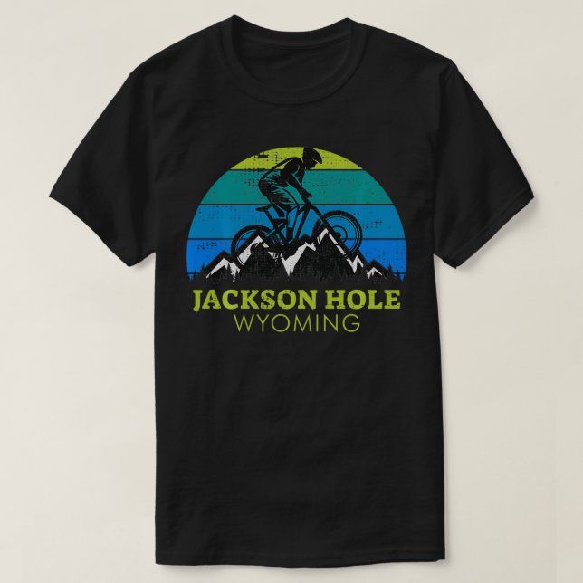 Camiseta Jackson Hole Wyoming Mountain Biking  (Diseño del anverso)