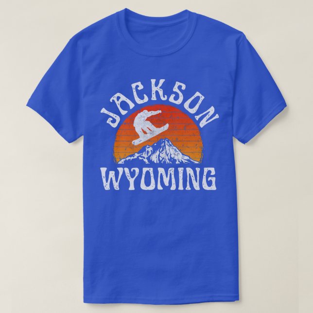 Camiseta Jackson Hole Wyoming Nature Ski Snowboard Mountain (Diseño del anverso)