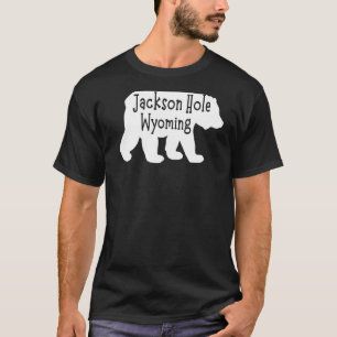 Camiseta Jackson Hole Wyoming Recorte de Viajes de Senderis