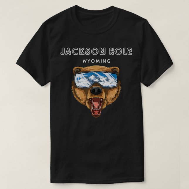 Camiseta Jackson Hole Wyoming Ski Grizzly USA (Diseño del anverso)