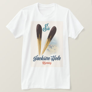 Camiseta Jackson Hole Wyoming Ski poster