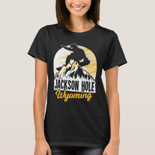 Camiseta Jackson Hole Wyoming Snowboard Regalo Para Una Nie
