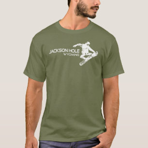 Camiseta Jackson Hole Wyoming Snowboarder