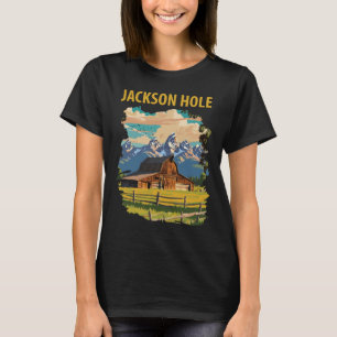 Camiseta Jackson Hole Wyoming Tetons Viajes Retro
