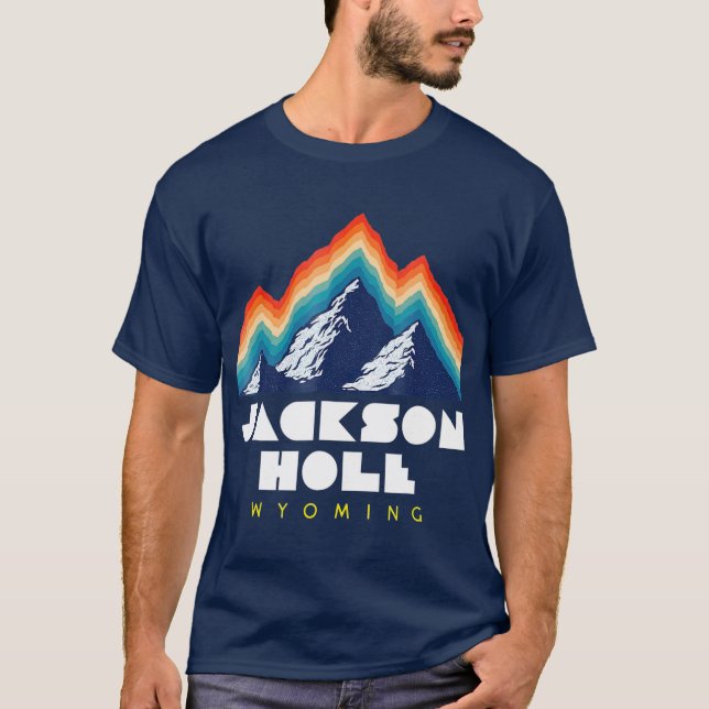 Camiseta Jackson Hole    WyomingSki Resort 1980 Retro (Anverso)