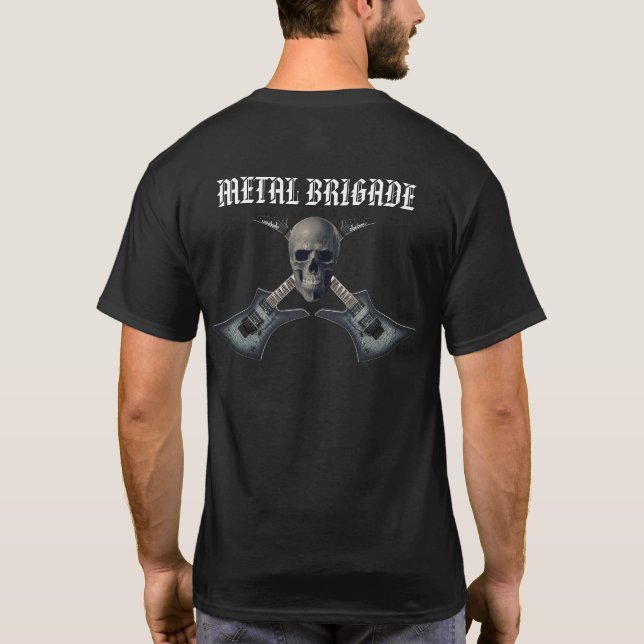 Camiseta Jackson Kelly Guitar Metalizado Brigade Shirt (Reverso)