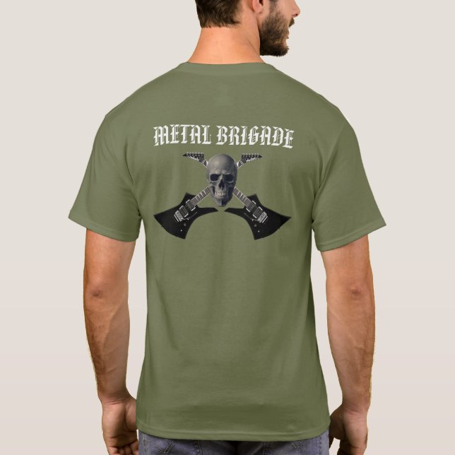 Camiseta Jackson Kelly Guitar Metalizado Brigade Shirt (Reverso)