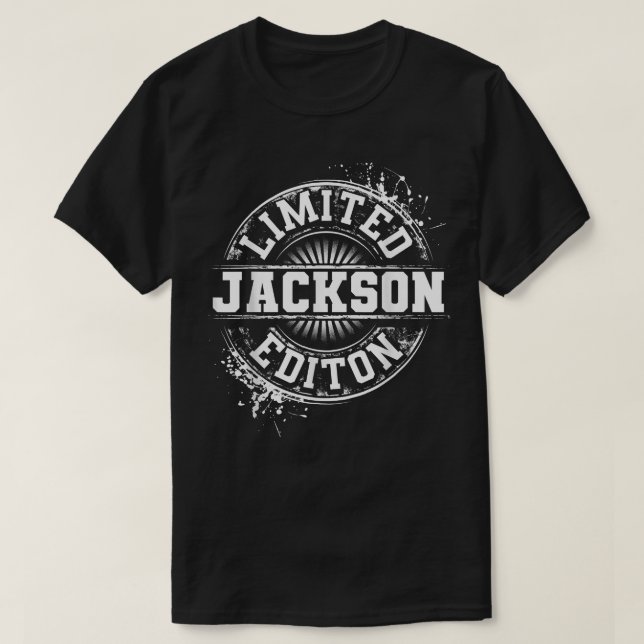 Camiseta JACKSON Limited Edition Funny Nombre Personalizado (Diseño del anverso)