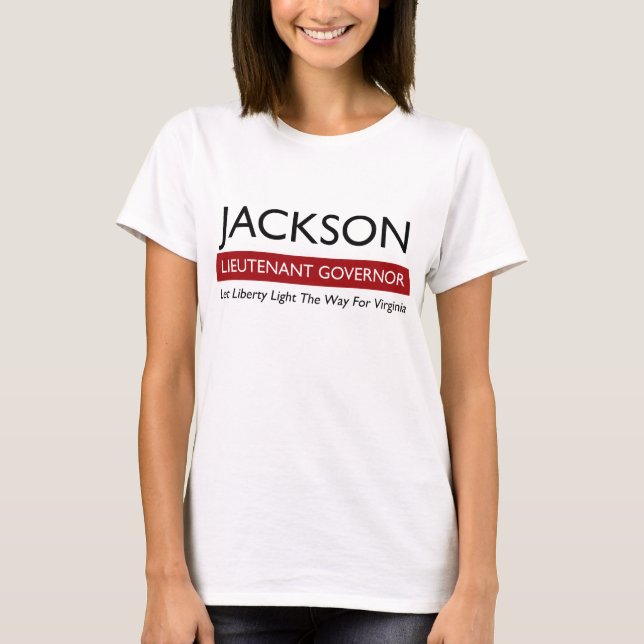 Camiseta Jackson para el T de las mujeres del Lt gobierno (Anverso)