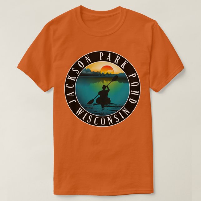 Camiseta Jackson Park Pond Wisconsin Kayaking (Diseño del anverso)