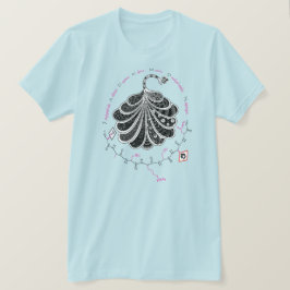 Camiseta JACKSON peptide, peacock w/ custom text, light